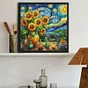 Diamond Painting-DIY Full Round Drill Stained Glass Art Sunflower