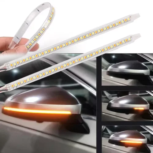 Dronehint 2Pcs 18cm LED Car Side Mirror Lamp Strip Turn Signal Indicator Light Bulbs Parts (For: Acura) Parts