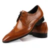 Mens classic fashion leather derby dress shoes