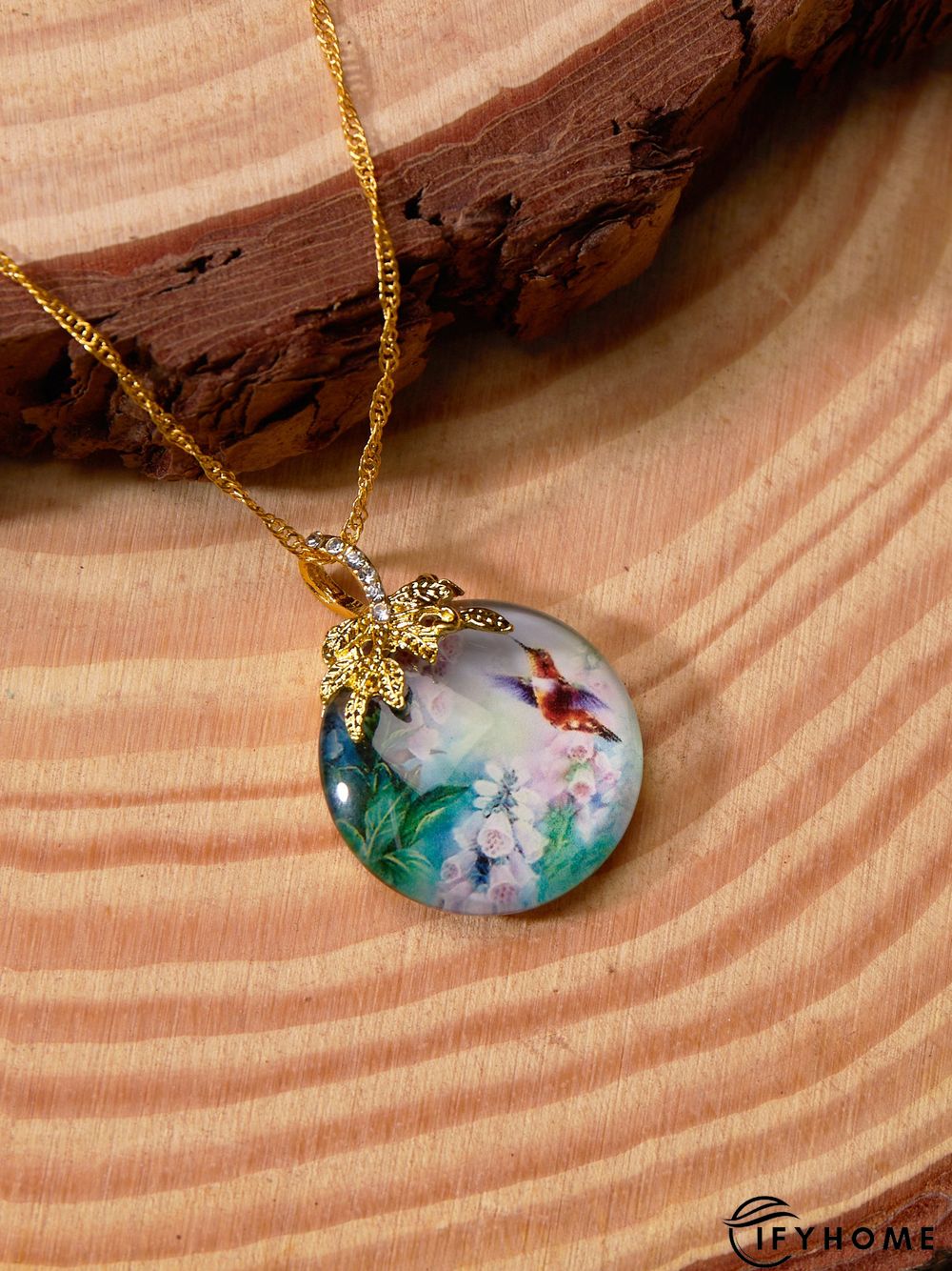 Creative Crystal Flower Bird Necklace | IFYHOME