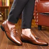 Slip-On Low-Cut Upper Round Toe Tassel Elegant Men's Dress Shoes -Dress Shoes