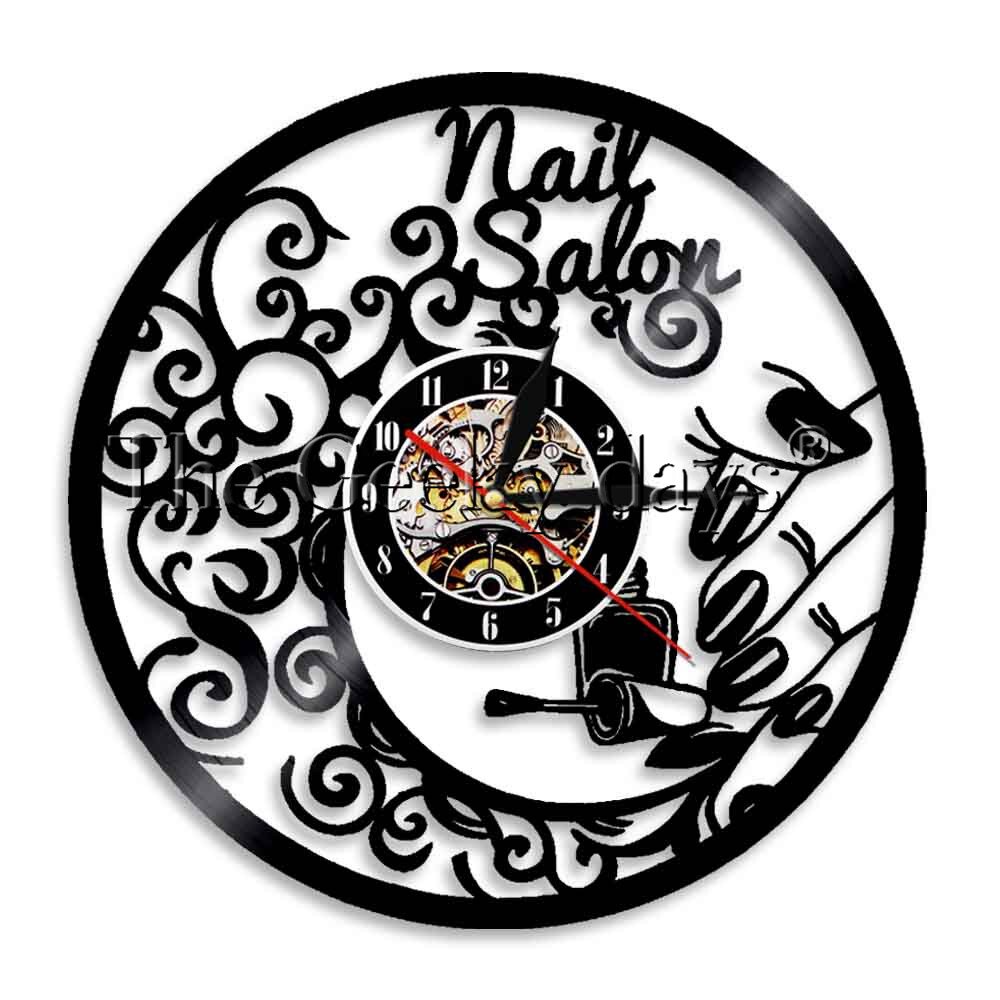 

Makeup Beauty Salon Nail Tools Rec - Vinyl Record Wall Clock - Without LED, 501 Original