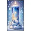 Candle Snow Scenery-14CT Stamped Cross Stitch 40*70cm(Big Size) tapestrymarket