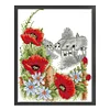 (Counted/Stamped)Four Seasons Summer Poppy-14CT Cross Stitch 21*26cm/8.27*10.24in