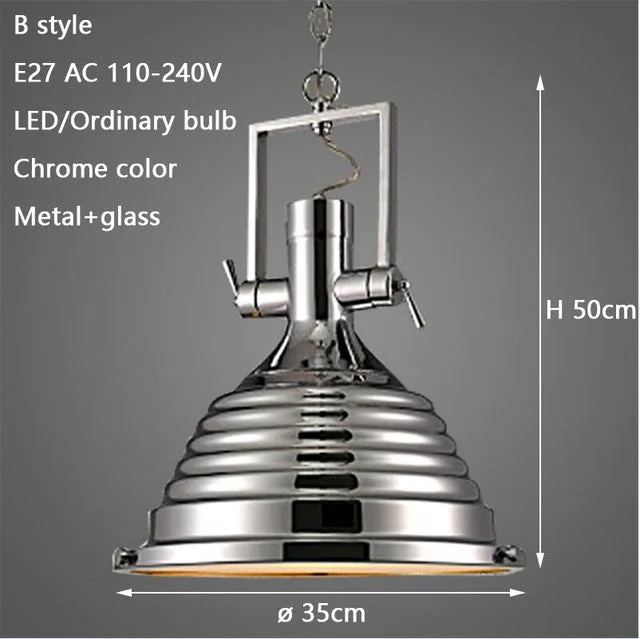3 Style Loft Retro Industrial Hanging Hardware Metals Pendant Lamp Vintage E27 LED Lights For Kitchen Bar Coffee Light Fixtures