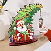 Santa Claus Photo Xmas Tree 5D DIY Diamond Art Tabletop Wood Decoration Ornament Kit