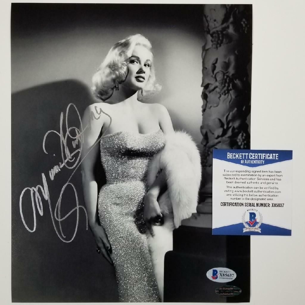 Mamie Van Doren signed 8x10 Photo Poster painting #4 Actress Playboy Autograph ~ Beckett BAS COA