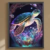 Peinture diamant perceuse ronde tortue de mer-30*40cm