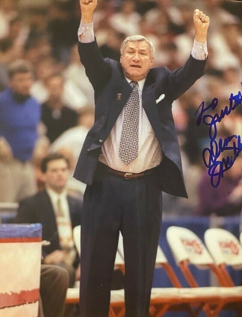 Dean Smith signed autographed 8x10 Photo Poster painting UNC North Carolina Legendary Coach