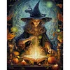 Halloween Witch - 11CT Stamped Cross Stitch - 40*50cm - Halloween