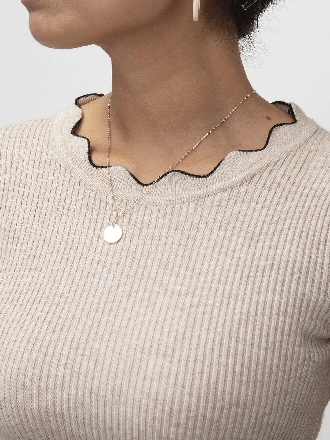 Khaki Cotton Sweater | EGEMISS