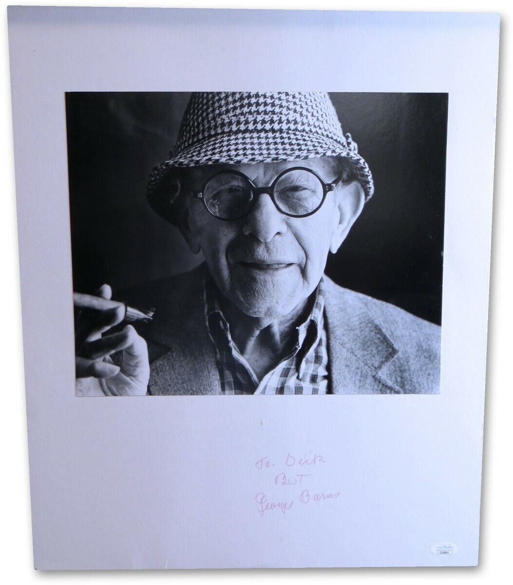 George Burns Signed Autograph 16X20 Mounted Photo Poster painting Legendary Comedian JSA II59895