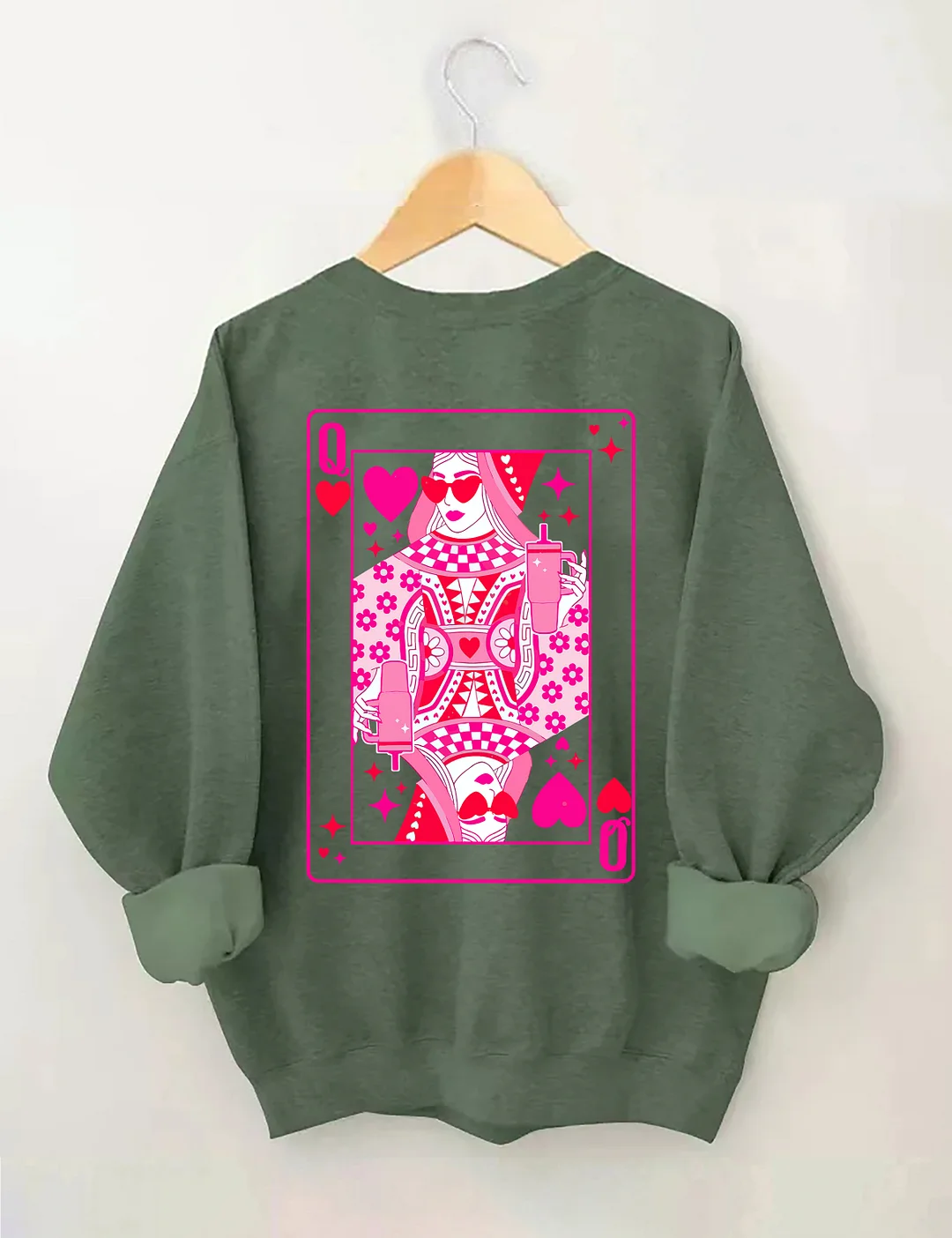  Queen Of Hearts Valentine's Day Sweatshirt 