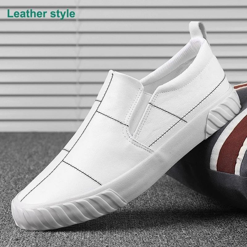 YITU New Fashion Low top Men's Vulcanized Shoes Flannel Slip on Loafer Designer Casual Shoes Spring Simple Flats