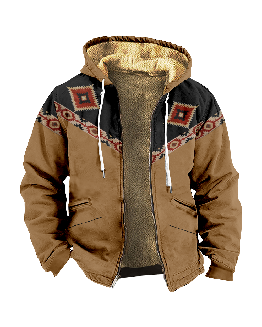Suitmens Yellowstone style Fleece Hooded Jacket 0046