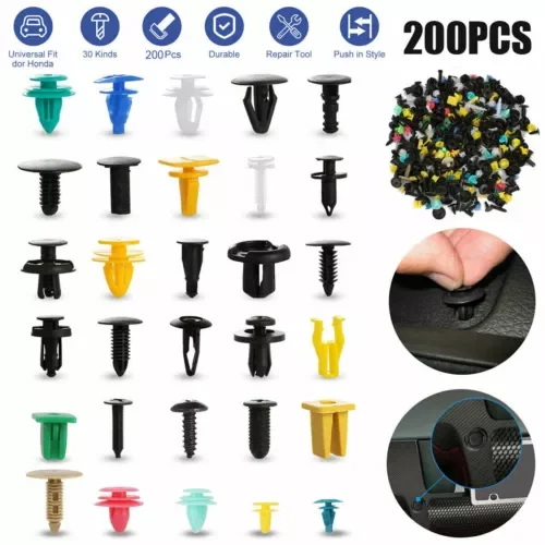 Dronehint 200x Car Door Trim Clip Bumper Rivet Screws Panel Push Pin Fastener Tool Parts (For: Mini) Parts