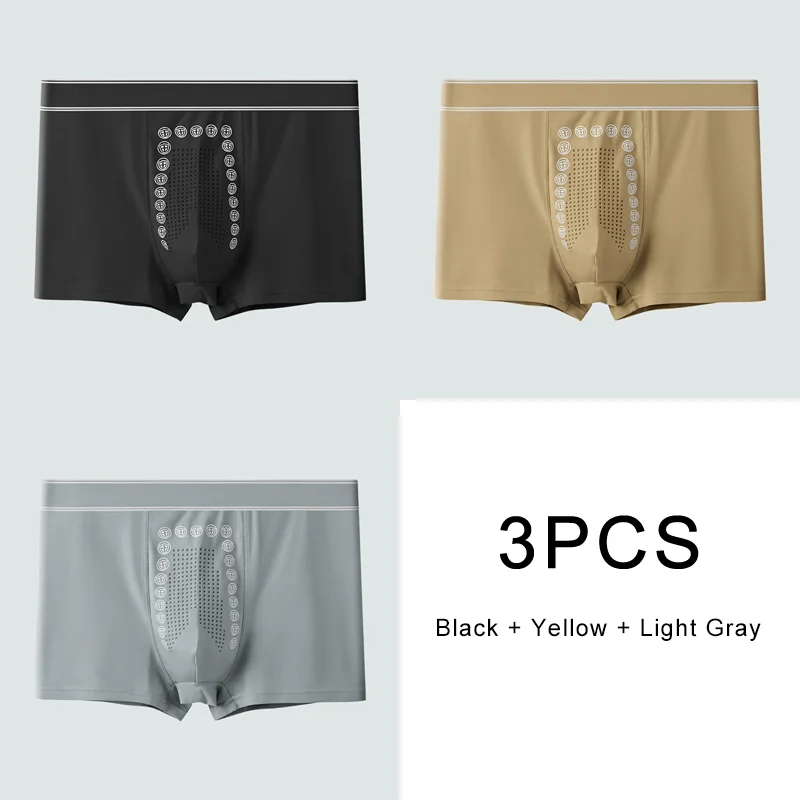 Billionm Sports Shorts Traceless Underwear Men Lingerie Boxer Breathable Pure Cotton Briefs Large Size Panties Men's Gift New