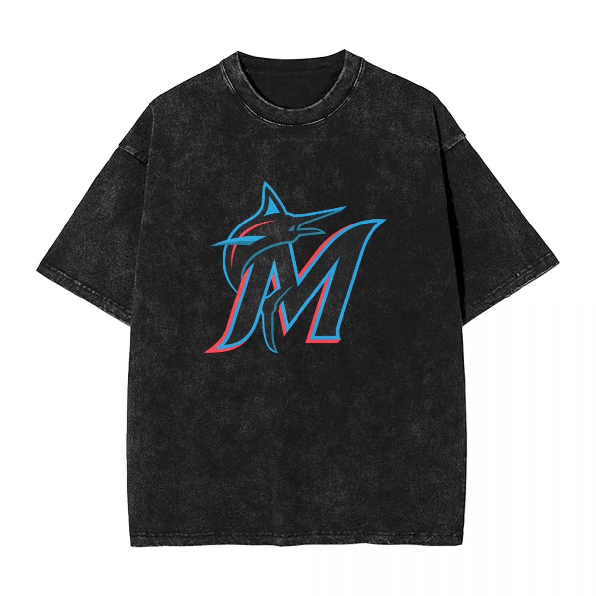 Miami Marlins Washed Oversized Vintage Men's T-Shirt