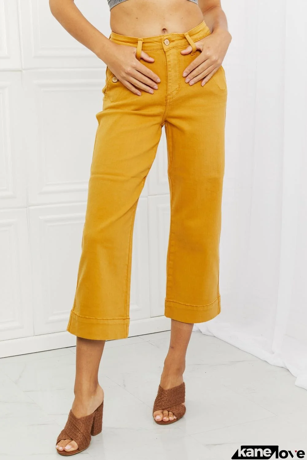 Judy Blue Jayza Full Size Straight Leg Cropped Jeans
