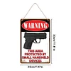 Warning This Area Protected By Samll Handheld Devices - Wooden Signs - 30*40cm
