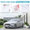 [US Local Warehouse] 50 Packs Universal Disposable Car Covers (12.5x21.6 Ft) Clear Plastic Car Covers Waterproof All Weather for Automobiles with Elastic Band for Outdoor Snow/Rain Weather Protection