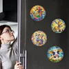 (US Only)6Pcs 2D/Flat DIY Animals Diamond Painting Fridge Magnets Kit for Art Crafts Gift