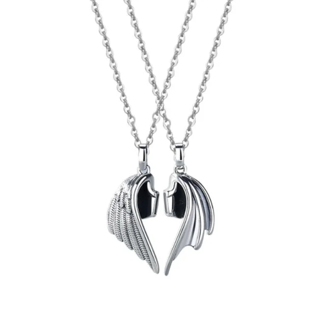 1Pair Magnetic Angels and Demons Necklace