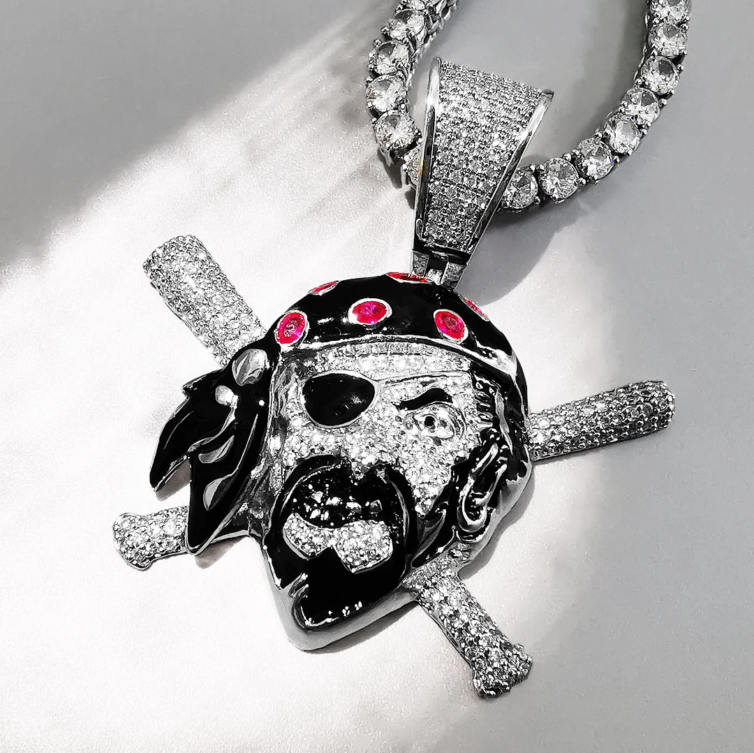 Pirates Pendant Zircon Skull Necklaces-VESSFUL