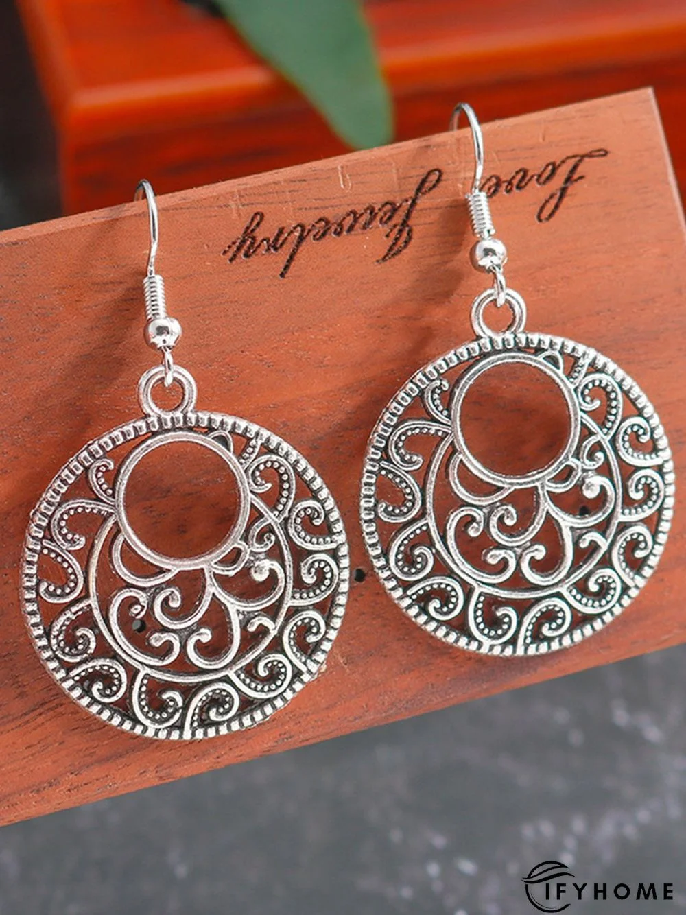 Boho Openwork Ethnic Pattern Earrings Vintage Jewelry | IFYHOME