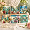 6pcs Diamond Painting Jewel Butterfly Greeting Card Kits with Envelopes for Family Friend Gifts