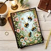 Flower Bee 5D DIY Diamond Art Painting Notebook Kit 50 Pages A5 Rhinestone Art Painting Notebook Kit for Adults Beginners Holiday Birthday Gift