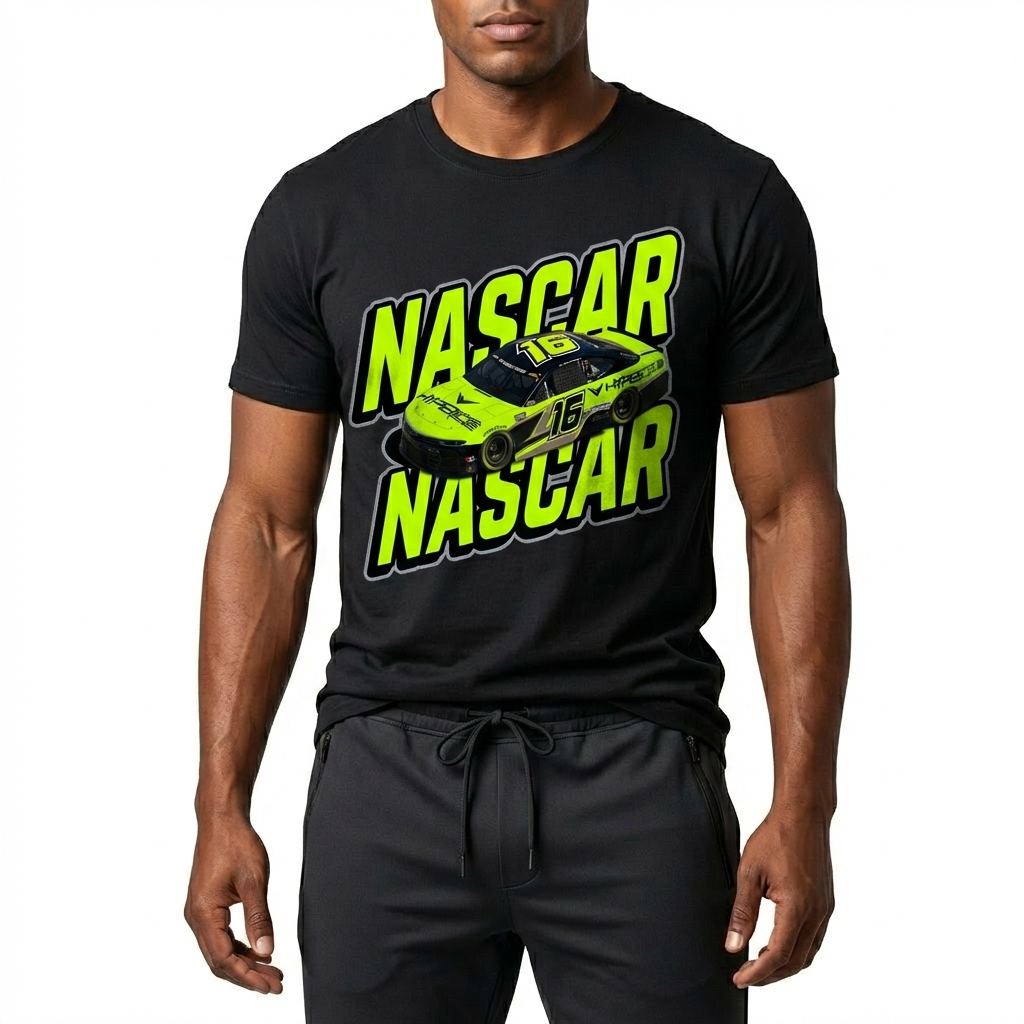  Men's American Racing-themed Casual Printed Short-Sleeved T-shirt Avantcool