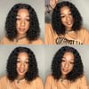 Hot Sale Glueless Brazilian Natural Black Curly Bob Wig