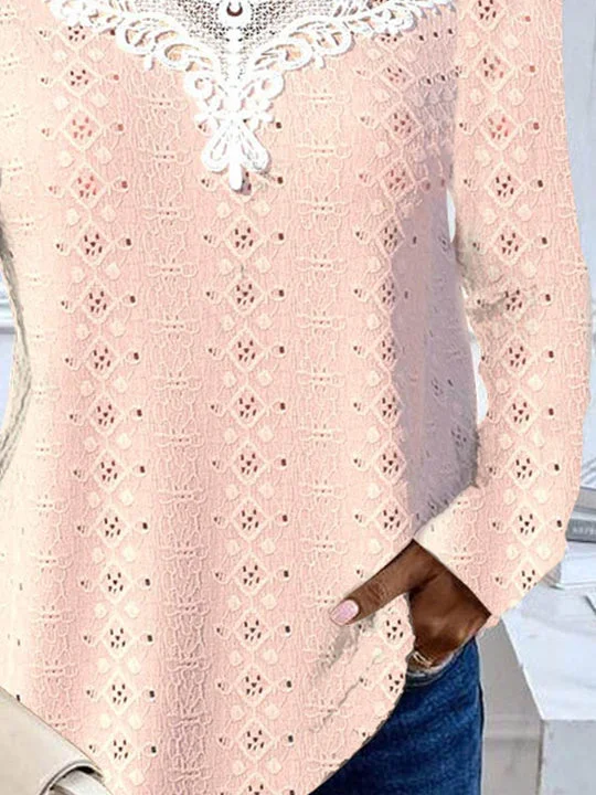 Women Half Sleeve V-neck Solid Color Dress