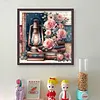 Pink Flowers And Lights-11CT Stamped Cross Stitch 45*45cm/17.72*17.72in tapestrymarket
