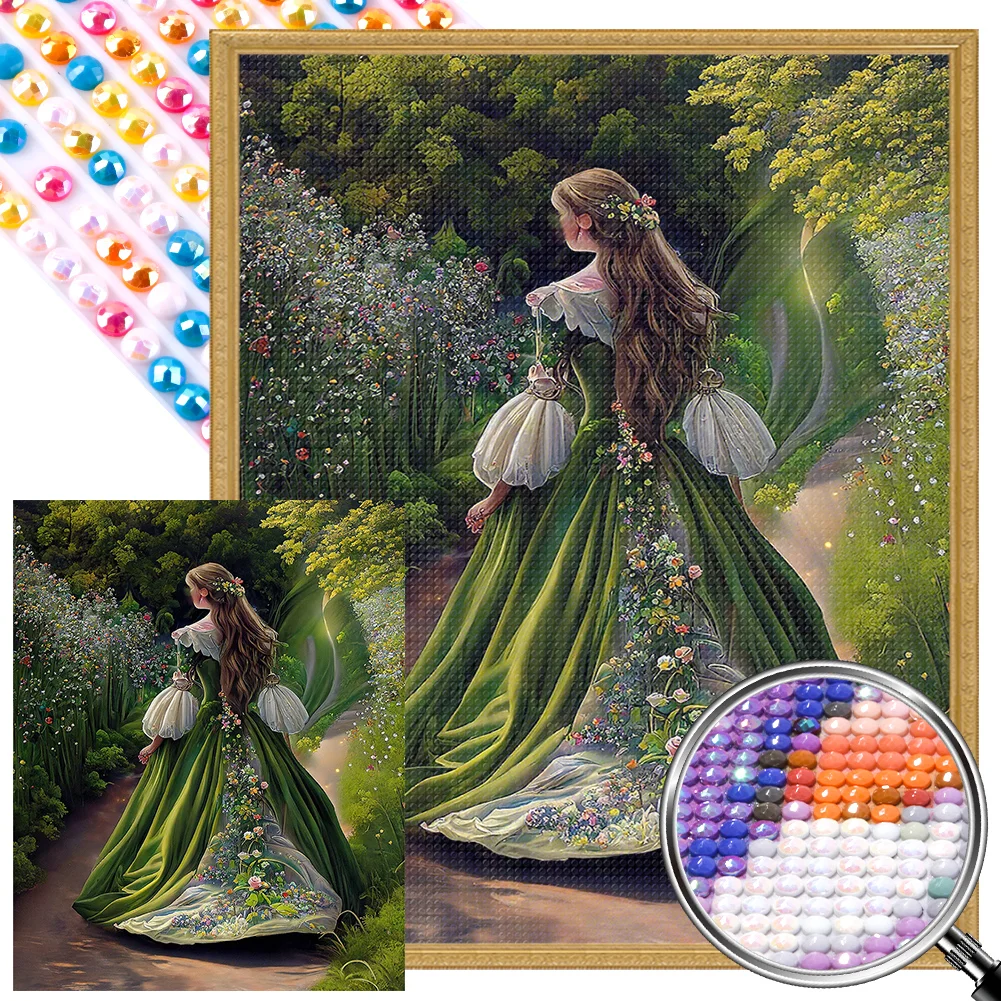 Partial AB Diamond Painting - Full Round Drill - Beauty(Canvas|45*55cm)