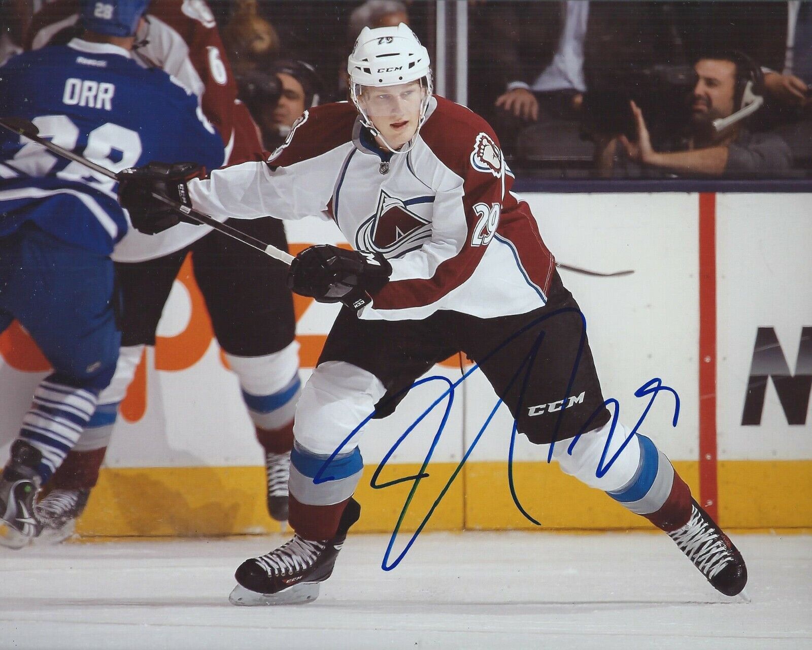 Nathan MacKinnon Signed 8x10 Photo Poster painting Colorado Avalanche Autographed COA Y