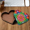 (US Only)Wood DIY Diamond Painting Jewelry Organizer Box Kit for Adults Kids (Mandala)