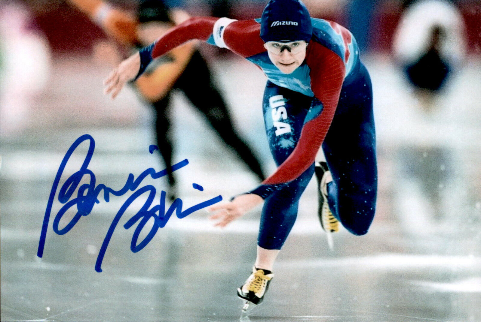 Bonnie Blair SIGNED autographed 4x6 Photo Poster painting SPEED SKATING OLYMPIC GOLD MEDALIST #2