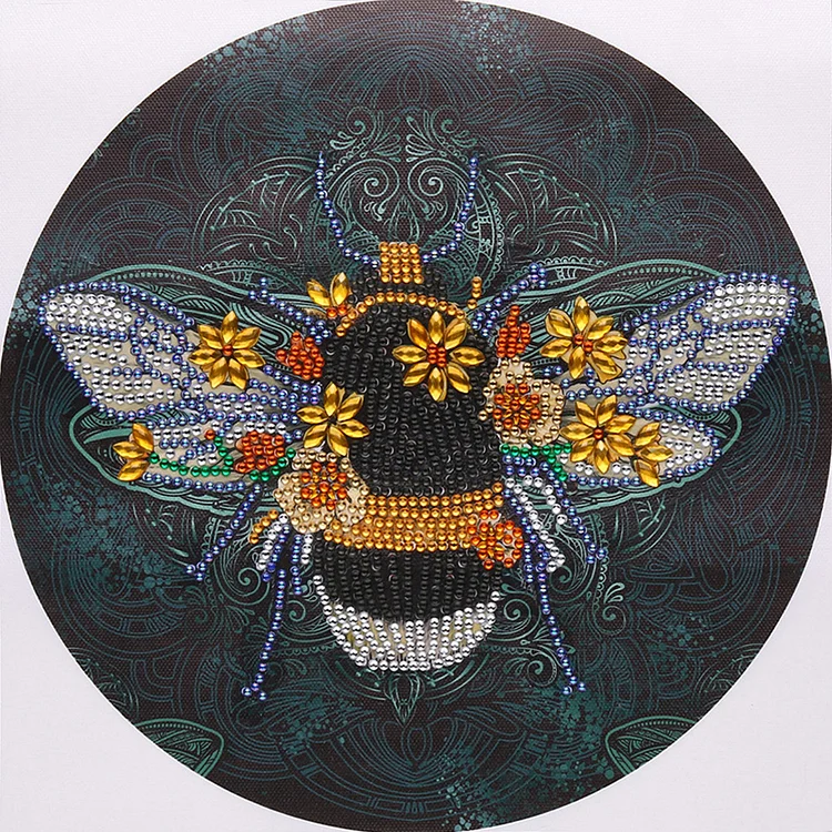 Partial Special-Shaped Diamond Painting - Bee 30*30CM