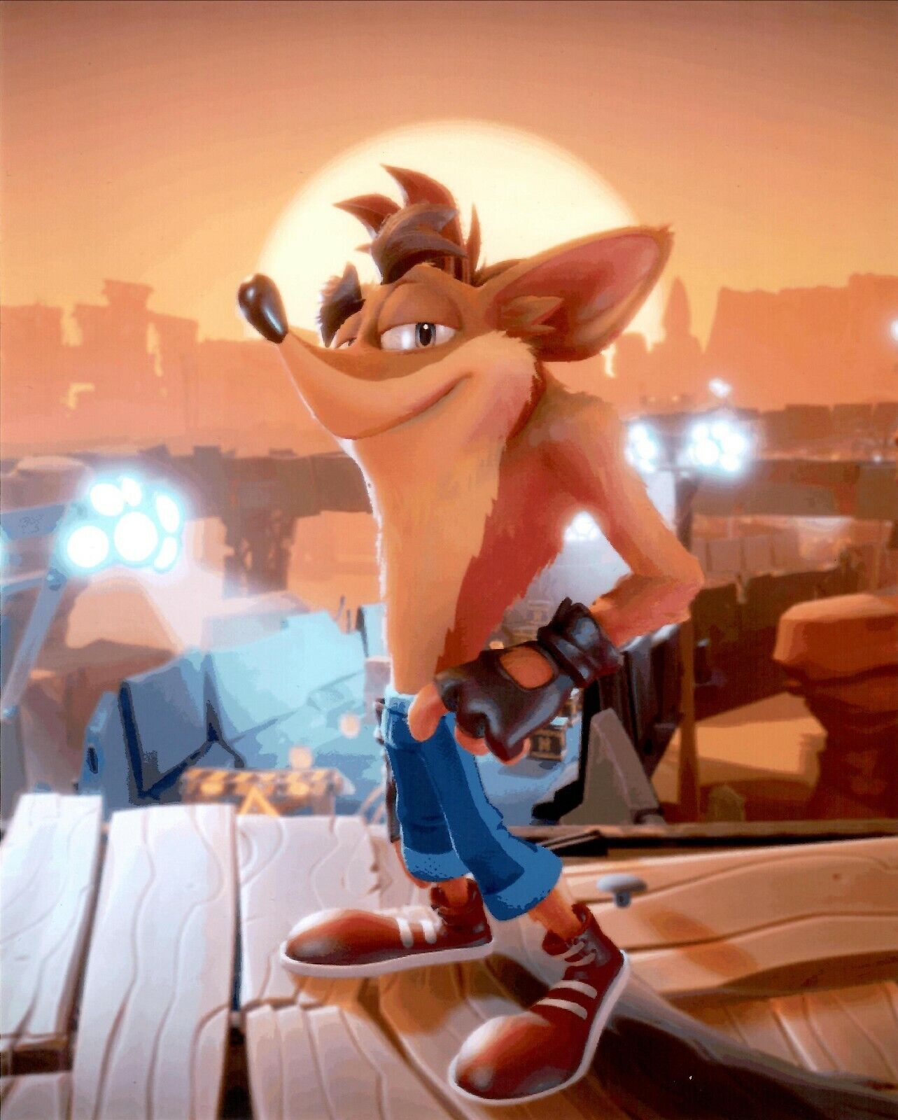 Crash Bandicoot 8x10 Photo Poster painting Crash Bandicoot On The Run Jess Harnell