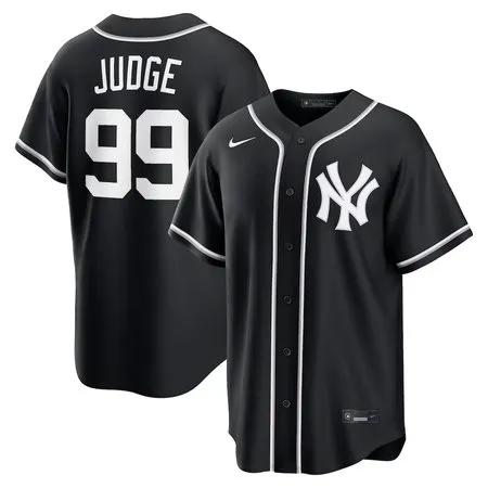 Youth New York Yankees #99 Aaron Judge Nike Fashion Replica Black Out Jersey