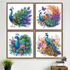 uk.everydayedeals (Limited Stock)4pcs Diamond Painting - Crystal Rhinestone - Peacock(30*30cm)