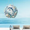 Dolphin DIY Rhinestone Diamond Painting Pendant 25x25cm Double Sided