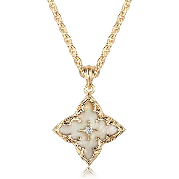 Gold Plated CZ Pendant Necklace