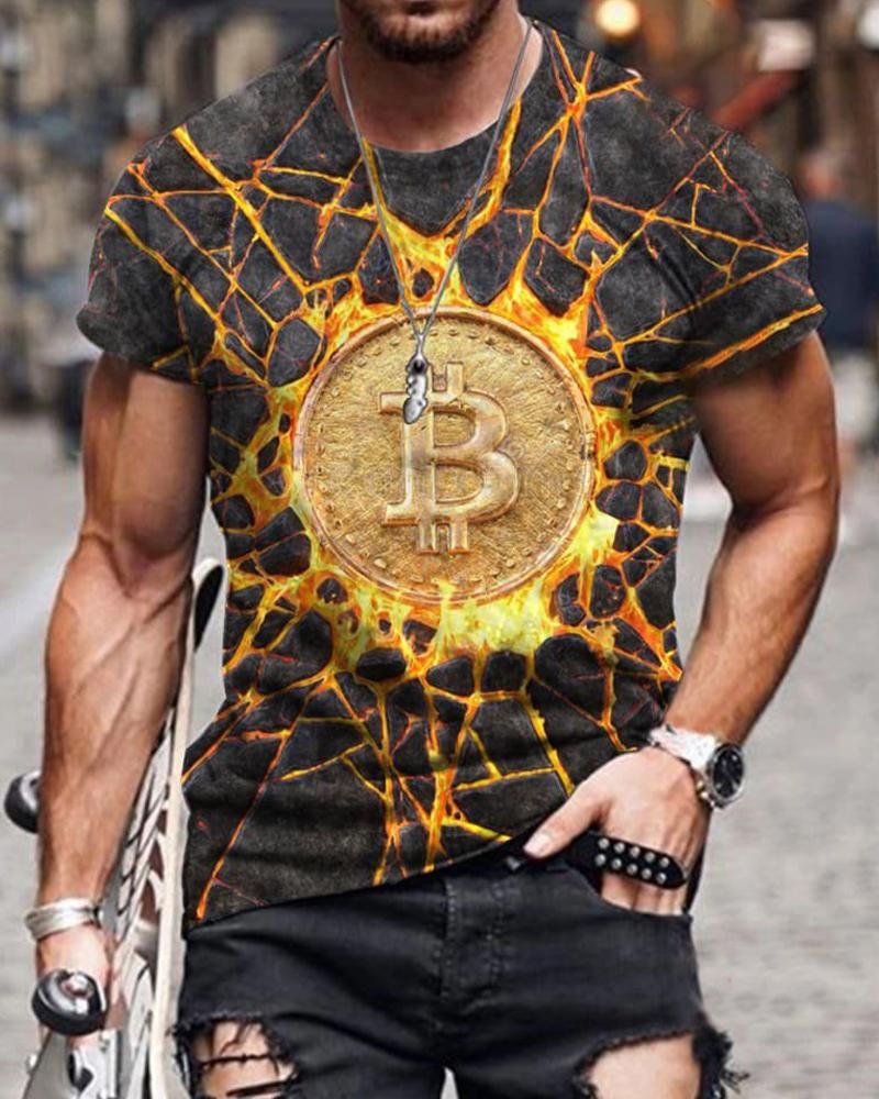 Men Print Casual T-shirts-07