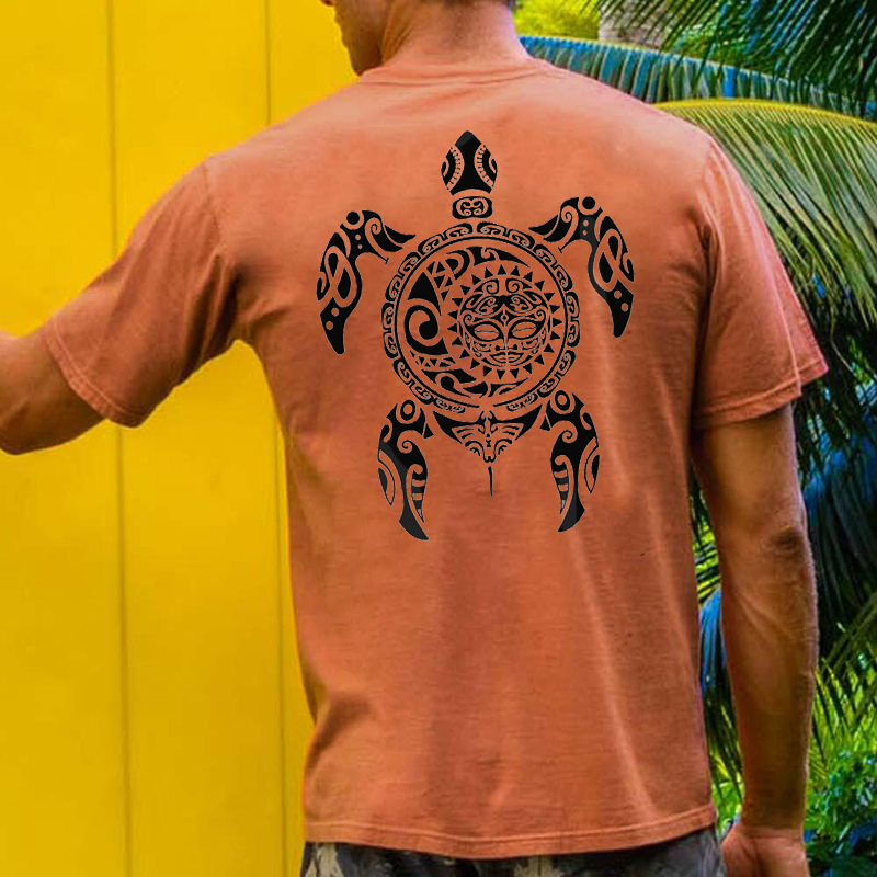 Men's Turtle Printed T-shirt Lixishop 