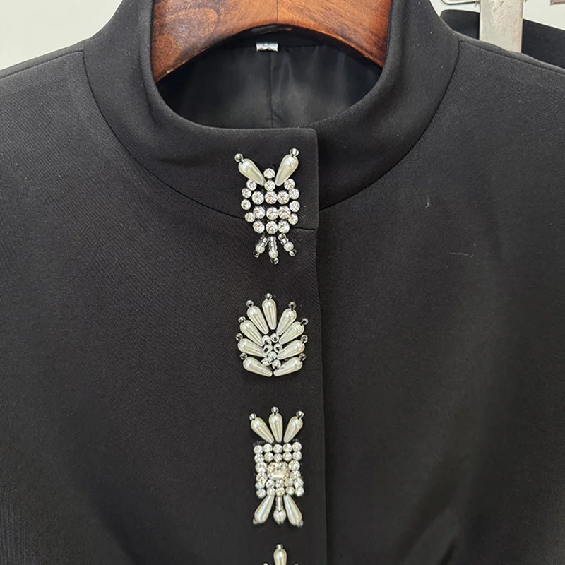 Nigikala Nigikala Early Autumn New Star Fashion Nails Set With A Collar Jacket Trousers Set