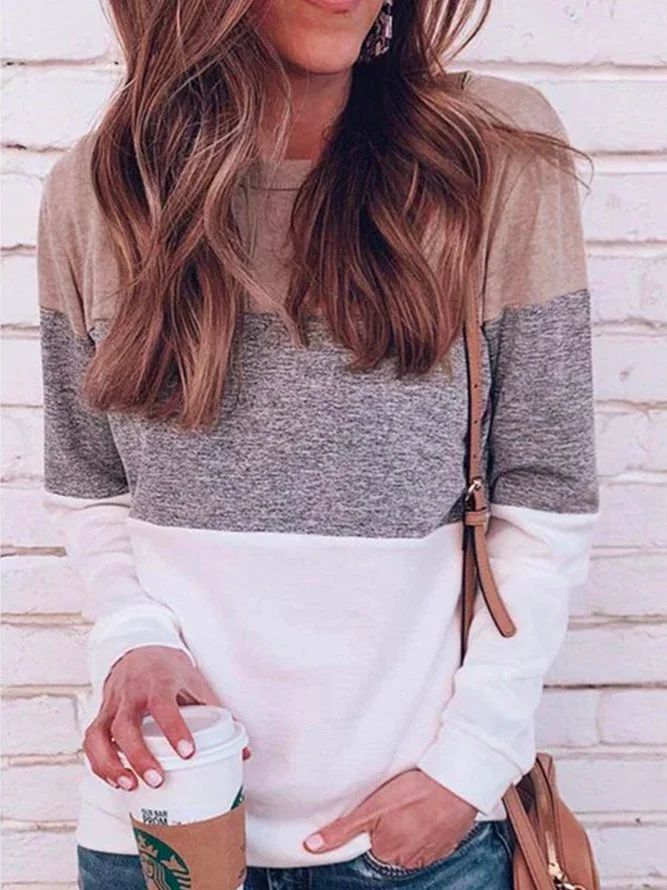 Casual Stand Collar Color-clock Long Sleeve Shirt