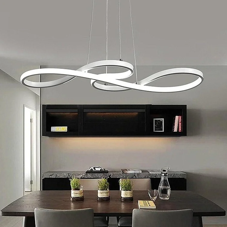 Sputnik Wave Design Semi Flush Chandeliers Metal Silica Gel Ceiling Lights - Appledas
